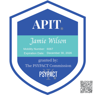 Jamie Wilson PSYPACT Badge